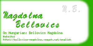 magdolna bellovics business card